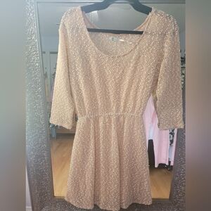 Kimchi Blue Pink Fit and Flare Cinched Dress